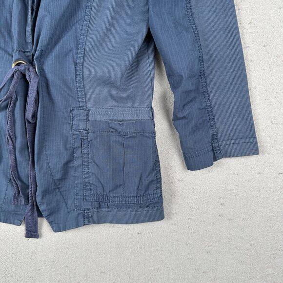 XCVI Jacket Women’s Small Blue‎ Tie Front Collared Long Sleeve - Picture 2 of 16